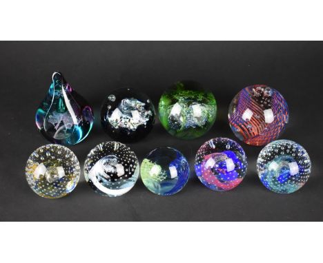 A Collection of Nine Boxed Caithness Paperweights 