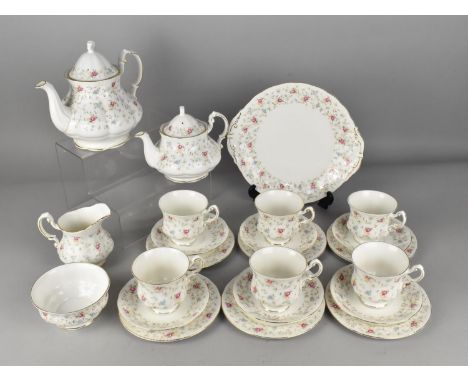 A Paragon First Choice Tea Set to Comprise Six Cups, Six Saucers, Six Side Plates, Two Tea Pots, Cake Plate, Milk Jug and a S