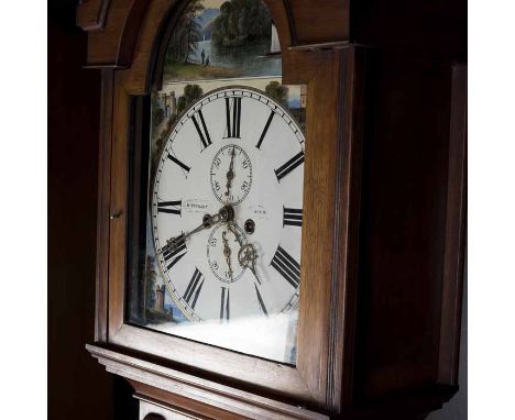 EARLY VICTORIAN MAHOGANY LONGCASE CLOCK
by R Stewart, Ayr, the unsigned eight day two train movement with anchor escapement s