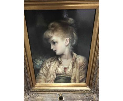 DECORATIVE PRINT OF A YOUNG GIRLin gilt frame