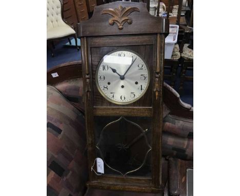 OAK CASED WALL CLOCK 