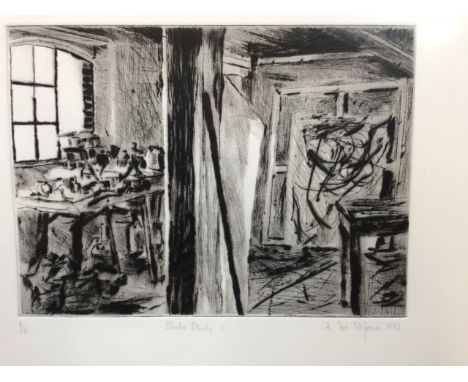 Arturo Di Stefano (1955) a framed and glazed print 6/10 Studio Study ll signed in pencil lower right A Di Stefano 1992W:20.5c