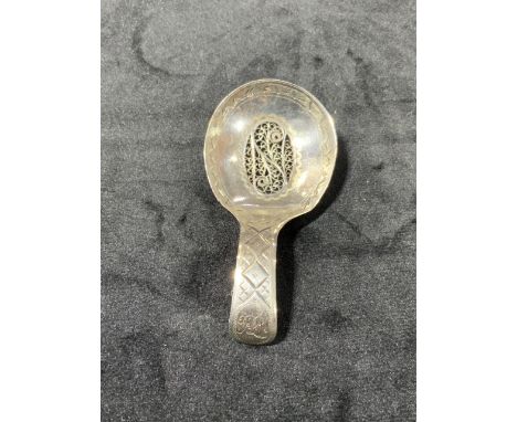 A Georgian silver caddy spoon, Samuel Pemberton. Birmingham 1804.