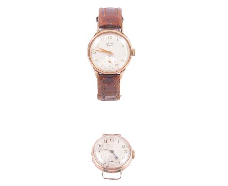 Two 9 carat gold gentlemen's manual wind wristwatches, Accurist - a gentleman's 9 carat yellow gold manual wind wristwatch, t
