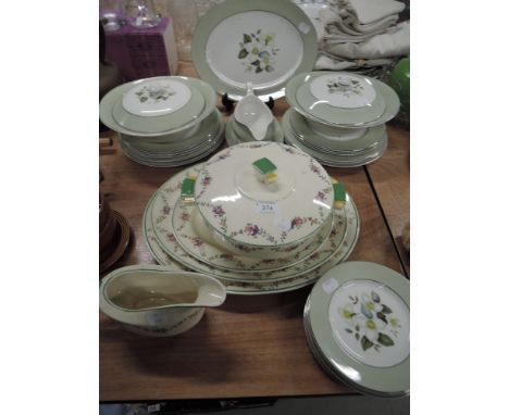 A selection of vintage table ware including Johnson Snow white, and Furnivals