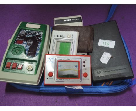 A selection of vintage hand help computer games and similar