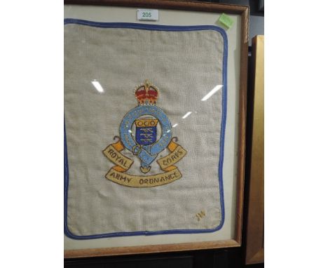 A hand woven screen for Royal Corps Army Ordnance