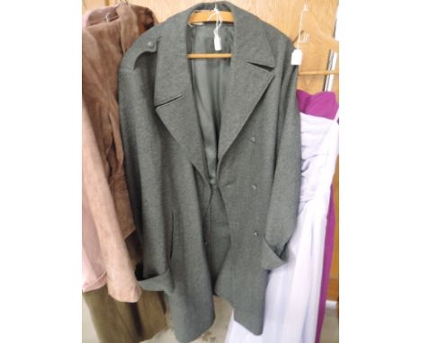 Vintage double breasted blue wool great coat. Ambulance service or similar?good condition.medium size roughly.