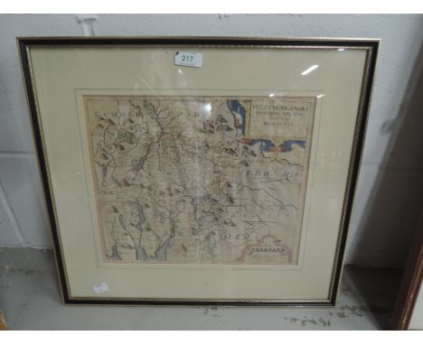 A vintage map print of Westmorland