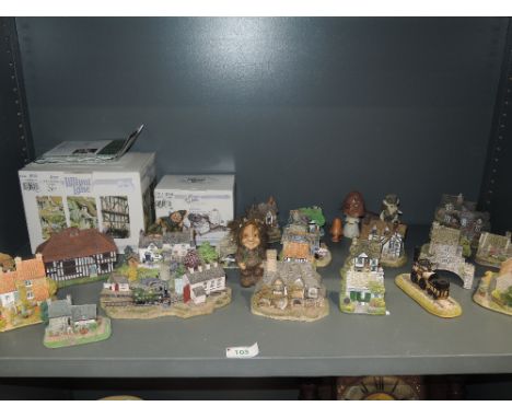 A selection of Lilliput Lane model houses including some boxed