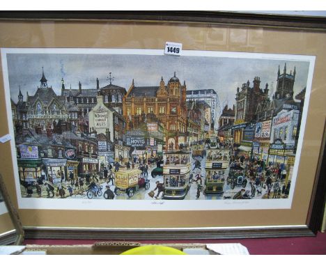 George Cunningham 'Attercliffe' limited edition colour print of 500, graphite signed, blind backstamp, 30.5 x 59.5cm.