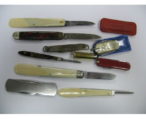 A C. Early XX Century Single Blade Folding Knife, "The Hardy Patent Pick" with ivory scales, a George Wostenholm example, nov