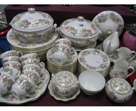 Wedgwood China 'Lichfield' R4156. Tea- Dinner Service plates, trureens, cup, saucers etc. 