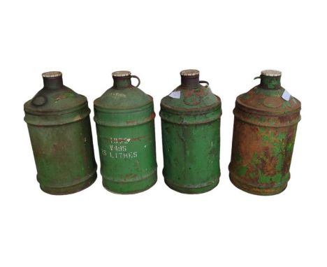 4 vintage Castrol oil cans