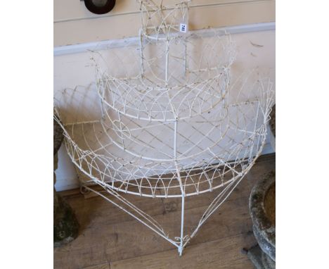 A Victorian wirework planter W.90cm