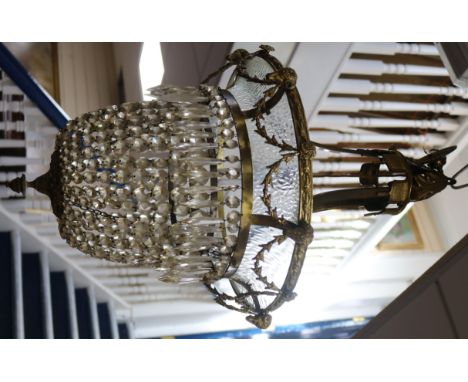 A Regency style bag chandelier height 77cm