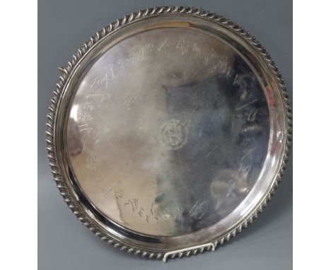 A George V silver salver, William Hutton & Sons Ltd, Sheffield 1930, approx 68oz.