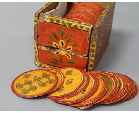 A collection of Ganjifa playing cards (107)