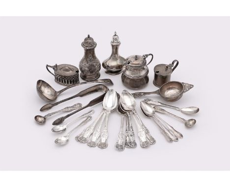 
	
		A COLLECTION OF SILVER ITEMS
		To include: a set of six Victorian Scottish King's pattern tea spoons by Alexander McDona