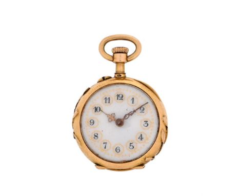 
	
		LECOULTRE &amp; CIE 
		AN ART NOUVEAU GOLD COLOURED KEYLESS WIND OPEN FACE FOB WATCH, FRANCE 1838 - 1919 SMALL GUARANTEE