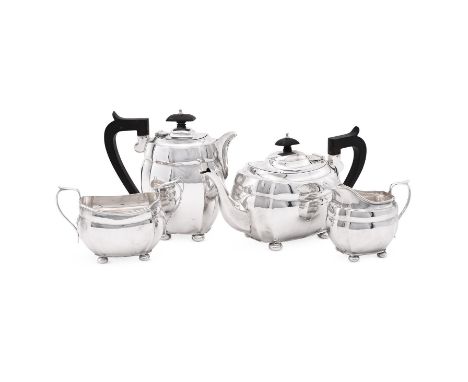 
	
		Y&nbsp;A VICTORIAN SILVER FOUR PIECE OBLONG BALUSTER TEA SET
		S. BLANCKENSEE &amp; SON LTD., CHESTER 1931
		The tea pot