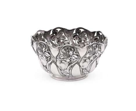 
	
		AN ART NOUVEAU SILVER SHAPED CIRCULAR BOWL
		SPONSOR'S MARK FOR GEORGE BEDINGHAM, IMPORT MARK FOR LONDON 1900
		The lobe