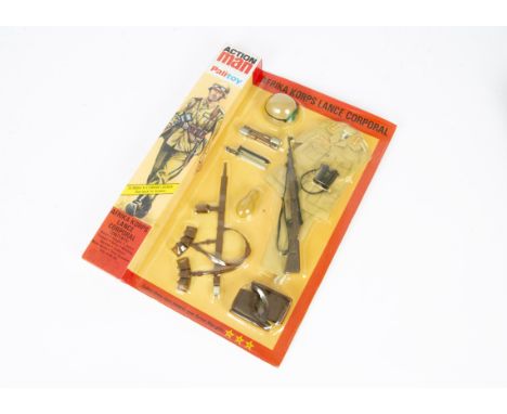 Vintage Palitoy Action Man Afrika Korps Lance Corporal Uniform, Cat No.34331, sealed on original card, E, packaging VG-E
