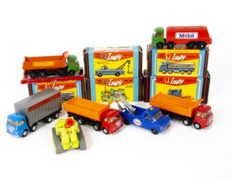 Lone Star Impy Commercial Vehicles, including 24 Foden Open Truck (2), 31 Ford Wrecker Truck, 34 Euclid Tractor, 401 Car Ramp