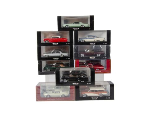 Neo 1:43 Scale Models, including Chevrolet Caprice, Mercury Monterey Sun Valley, Lincoln Continental Mark V and seven others,