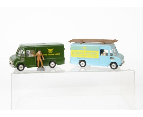 Tri-ang Spot-On Commer Vans, No.315 ~Glass &amp; Holmes~ Commer Van, light blue body, with ladders and figure, No.273 Commer 