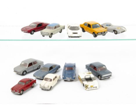 Loose Mercury Diecast, including Art.24 Maserati 3500 GT, Fiat Dino Bertone, Art.3 Alfa Romeo Giulietta Sprint Veloce, Fiat 1