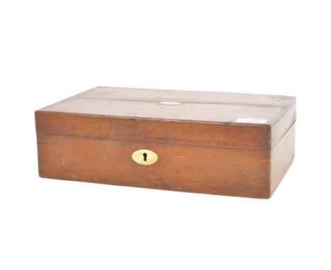 A 19th Century Victorian mahogany cased games compendium box in the manner of Jacques of London. Inset brass cartouche to lid