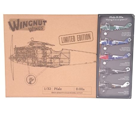 Wingnut Wings (New Zealand) a boxed 1:32 scale #32910 Pfalz D.IIIa Limited Edition which comes complete with information/inst