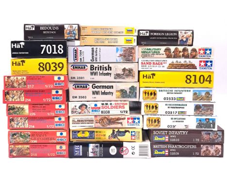 Zveda, Tamiya, Revell, ESCI and similar, a boxed 1:72 and similar scale plastic soldier group to include Zveda 6167 British M