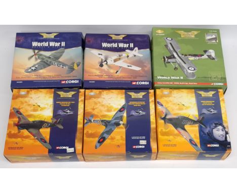 Corgi Aviation Archive World War II &amp; Flying Aces, 1:72 scale, a boxed Aircraft group. &nbsp;Includes AA36302 Fairey Swor