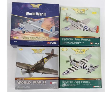 Corgi Aviation Archive World War II &amp; Eighth Air Force, 1:72 scale, a boxed Aircraft group. &nbsp;Although unchecked for 