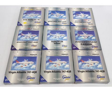 Gemini Jets British Airways, 1:400 scale, a boxed Boeing &amp; Virgin Atlantic Aircraft group. &nbsp;Although unchecked for c