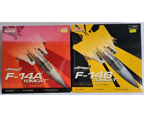 Dragon Wings (Warbirds Series) a boxed pair of 1:72 scale Jet Fighter models comprising of F/A 18F Super Hornet in a F/14b To