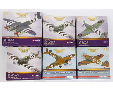 Corgi Aviation Archive D-Day &amp; Aces of the Commonwealth, 1:72 scale, a boxed Aircraft group. &nbsp;Although unchecked for