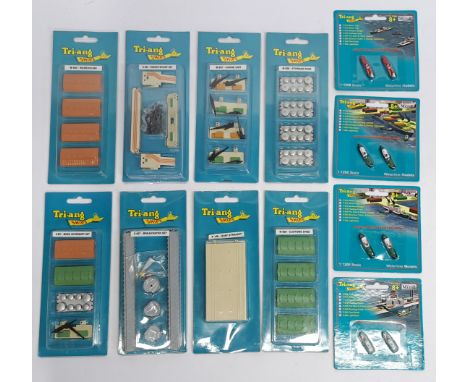 Tri-ang Ships, Model Kit Parts &amp; Accessories, a packaged group. &nbsp;Includes&nbsp;S 827 Breakwater Set, S 854 Tanker Wh