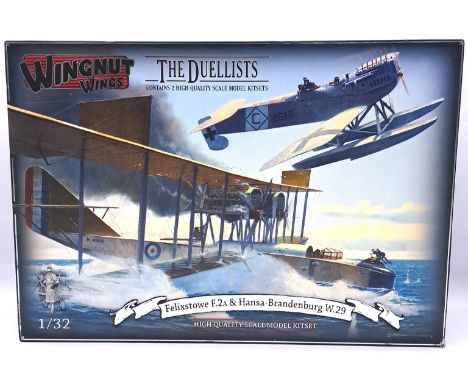 Wingnut Wings (New Zealand) a boxed 1:32 scale #32801 "The Duellists" which comprises of 2 high quality kits - Felixstowe F.2