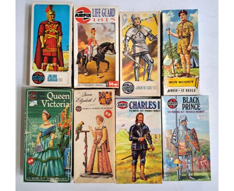 Airfix, a boxed 1:2 scale &amp; 54mm "Historical Figures" and similar plastic kit group to include M209F Joan Of Arc complete