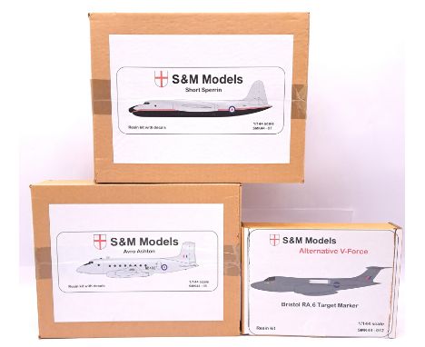 S&amp;M Models, a boxed group of 1:144 scale resin military aircraft kits comprising of (1) SMK44-07 Short Sperrin which appe