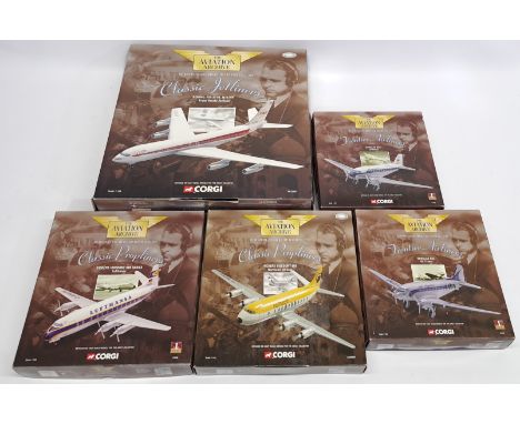 Corgi Aviation Archive, 1:144 scale, a boxed Aircraft group. &nbsp;Includes AA32902 Boeing 707-331B, N18709 &ndash; Trans Wor