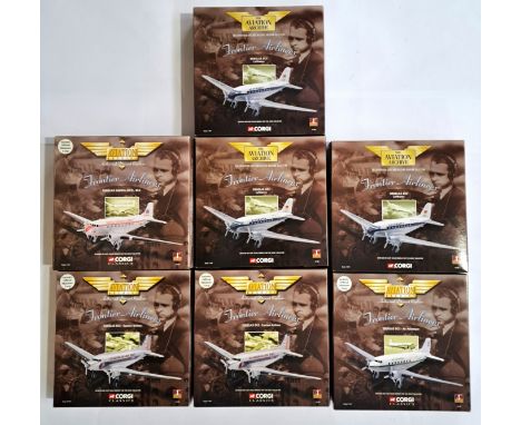 Corgi Aviation Archive boxed group of 1:144 scale (Frontier Airliners Series) to include AA47104 Douglas Dakota (DC3) "BEA" a