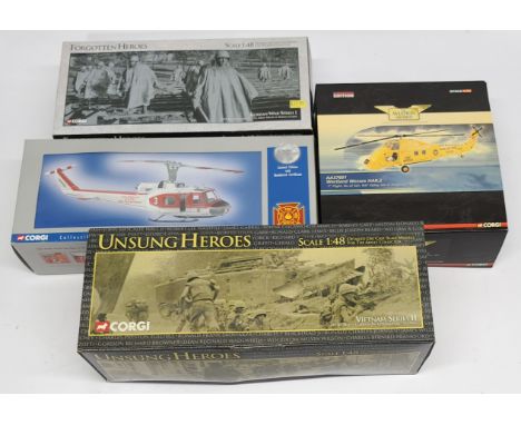 Corgi Unsung Heroes &amp; Aviation Archive, a boxed mixed scale Helicopter group. &nbsp;Includes US50402 Huey Iroquis Helicop