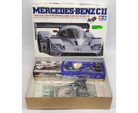 Tamiya Mercedes-Benz C11 Racing Car 1:10 scale Radio Control Model Kit, boxed.&nbsp; Although untested &amp; unchecked for co