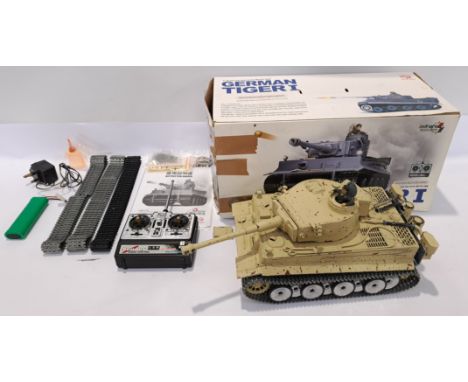 Heng Long, a Boxed 1:16 Scale RC German Tiger I Battle Tank. Although unchecked for completeness or if in working order vendo