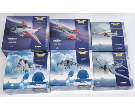 Corgi Aviation Archive Jet Fighter Power &amp; similar, 1:72 scale Aircraft, a boxed group.&nbsp; Includes EE Lightning F1A 5