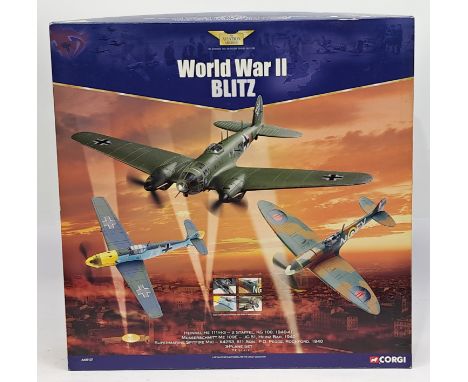 Corgi Aviation Archive World War II Blitz AA99127&nbsp;Heinkel HE 111H-3, Messerschmitt ME 109E &amp; Supermarine Spitfire MK